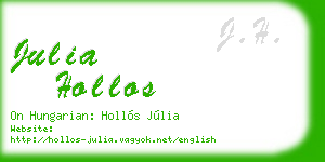 julia hollos business card